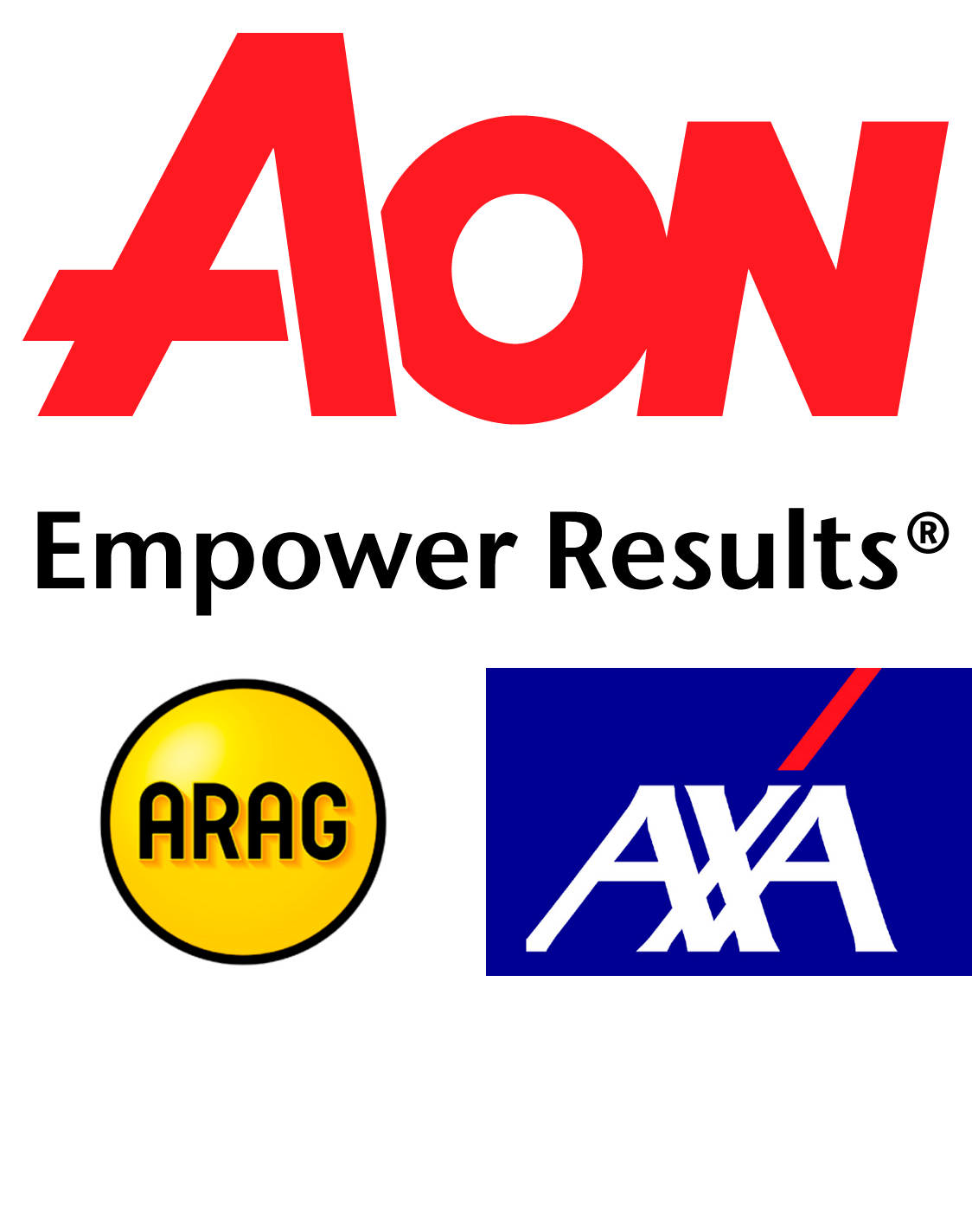 logos Aon, Arag y Axa
